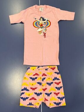 Size 110 Hanna Andersson DC Wonder Woman Summer Short John Pajamas